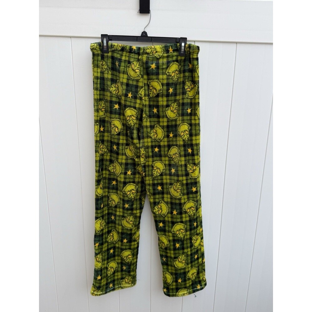Dr. Seuss The Grinch Womens Medium Green Pajama Pants Stretch Christmas